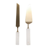 EV23540-01#S/2 13" Sylvania White Quartz Cake Utensil Set 