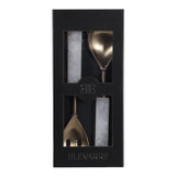 EV23540-02#S/2 11" Sylvania White Quartz Salad Utensil Set