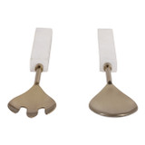 EV23540-02#S/2 11" Sylvania White Quartz Salad Utensil Set