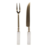 EV23540-03#S/2 13" Sylvania White Quartz Carving Utensil Set 