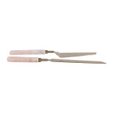EV23547#S/2 13" Urbana Rose Quartz Cake Utensil Set 