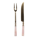 EV23548-02#S/2 13" Urbana Rose Quartz Carving Utensil Set