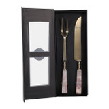 EV23548-02#S/2 13" Urbana Rose Quartz Carving Utensil Set