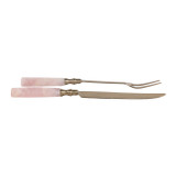 EV23548-02#S/2 13" Urbana Rose Quartz Carving Utensil Set