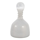 EV23565-01#9" Waite Sm Glass Bottle W/selenite Stopper, White