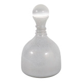 EV23565-02#12" Waite Lg Glass Bottle W/selenite Stopper,white