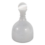 EV23565-02#12" Waite Lg Glass Bottle W/selenite Stopper,white