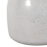 EV23565-02#12" Waite Lg Glass Bottle W/selenite Stopper,white