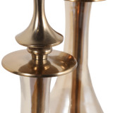 EV23567-01#S/2 16"/18" Waverly Glass Bottles W/metal Stoppers