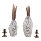 EV23568-01#S/2 11"/13" Wellston Glass Bottles W/metal Stopper