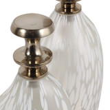 EV23568-01#S/2 11"/13" Wellston Glass Bottles W/metal Stopper