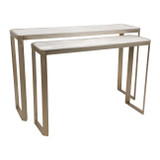 EV23569#S/2 40/48" Jules Selenite Console Table