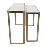 EV23569#S/2 40/48" Jules Selenite Console Table