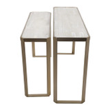 EV23569#S/2 40/48" Jules Selenite Console Table