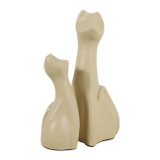 EV23607#S/2 8/12" Puuurfecto Feline Cat Terracotta Statuar