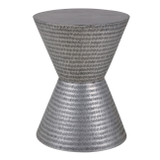 EV23624#Rotan Metal And Wood Accent Table