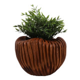 EV23632#Yalan Carved Wood Vase