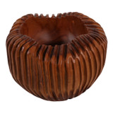 EV23632#Yalan Carved Wood Vase