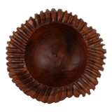 EV23632#Yalan Carved Wood Vase