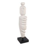 EV23638#Blanco Small Teak Tribal Statuary