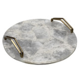 EV23648-02#12" Pannar White Agate Stone Tray