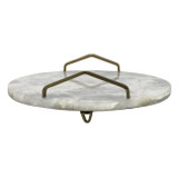 EV23648-02#12" Pannar White Agate Stone Tray