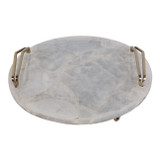 EV23648-02#12" Pannar White Agate Stone Tray