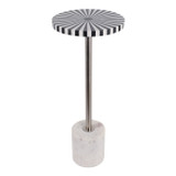 EV23652#25" Trella Black/white Accent Cocktail Drink Table
