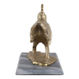 EV23659#Copper Bird And Marble Statuary