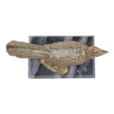 EV23659#Copper Bird And Marble Statuary