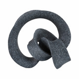 8" Menen Small Black Loop Statuary for Home and Office Decor