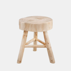 14339-02#Wooden 16" Stool, Natural