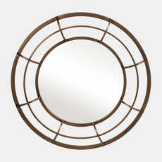 14658-01#Metal Frame 28" Wall Mirror ,gold - Wb