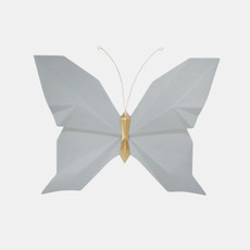14704-05#Resin 10" W Origami Butterfly Wall Decor, Slate 