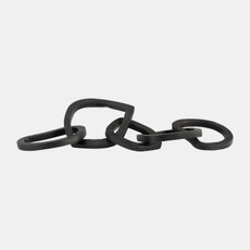 16088-01#Metal, 17" 5-link Chains, Black