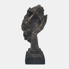 16821-04#Resin, 13" Sleepy Head, Bronze
