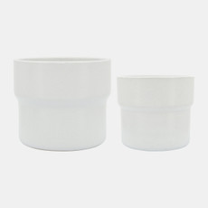 16772-03#Cer, S/3 7/9/10"d Mushroom Planters, White