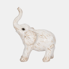 14876-08#8" Elephant Figurine , White