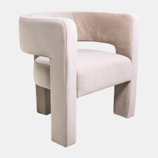17041-03#Round Back Chair - Tan