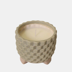 80035-05#6" Woven Candle By Liv & Skye,sage Green 13oz