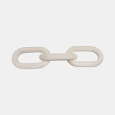 17383-03#28" 3 Wooden Links, White