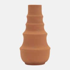 17420-04#Cer,11",ring Pattern Vase,terracotta