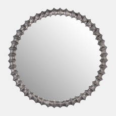 17434#Metal,29",ring Texture Mirror,brushed Nickel