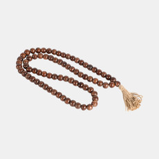 17059-04#Wood, 30x.75 Double Bead Garland, Dark Brown