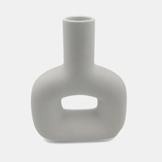 17444-01#Dol, 8" Open Cut Vase, White