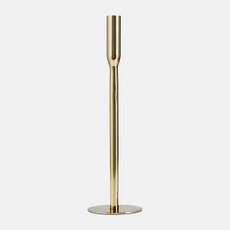 17659-03#Metal, 14"h Taper Candle Holder, Gold