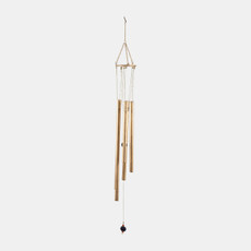 17704#Metal, 43" 5-pipes Windchime, Antique Gold