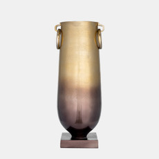 17852-01#Metal, 23" Metallic Vase, Bronze