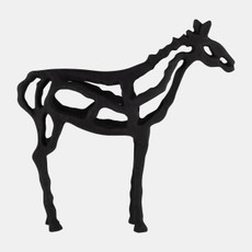 17771-01#Metal,14"h, Horse Illusion Sculpture,black
