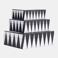 17809-01#Resin,s/3 6/7/9",sharp Lines Rec Boxes,black/white